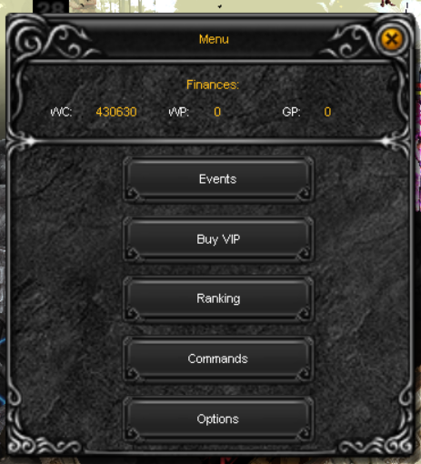 Game menu